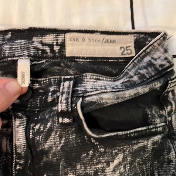 Rag and bone black and white skinny jean - Picture 2 of 3
